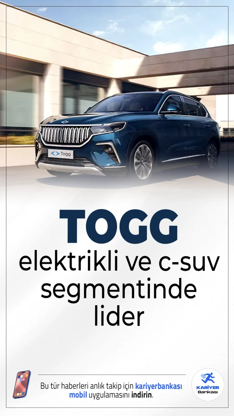 T10X Elektrikli ve C-SUV Segmentinde Liderliği Kaptırmıyor.Yılın ilk dört ayında Togg’un T10X modeli, elektrikli ve C-SUV segmentlerinde pazar lideri oldu.