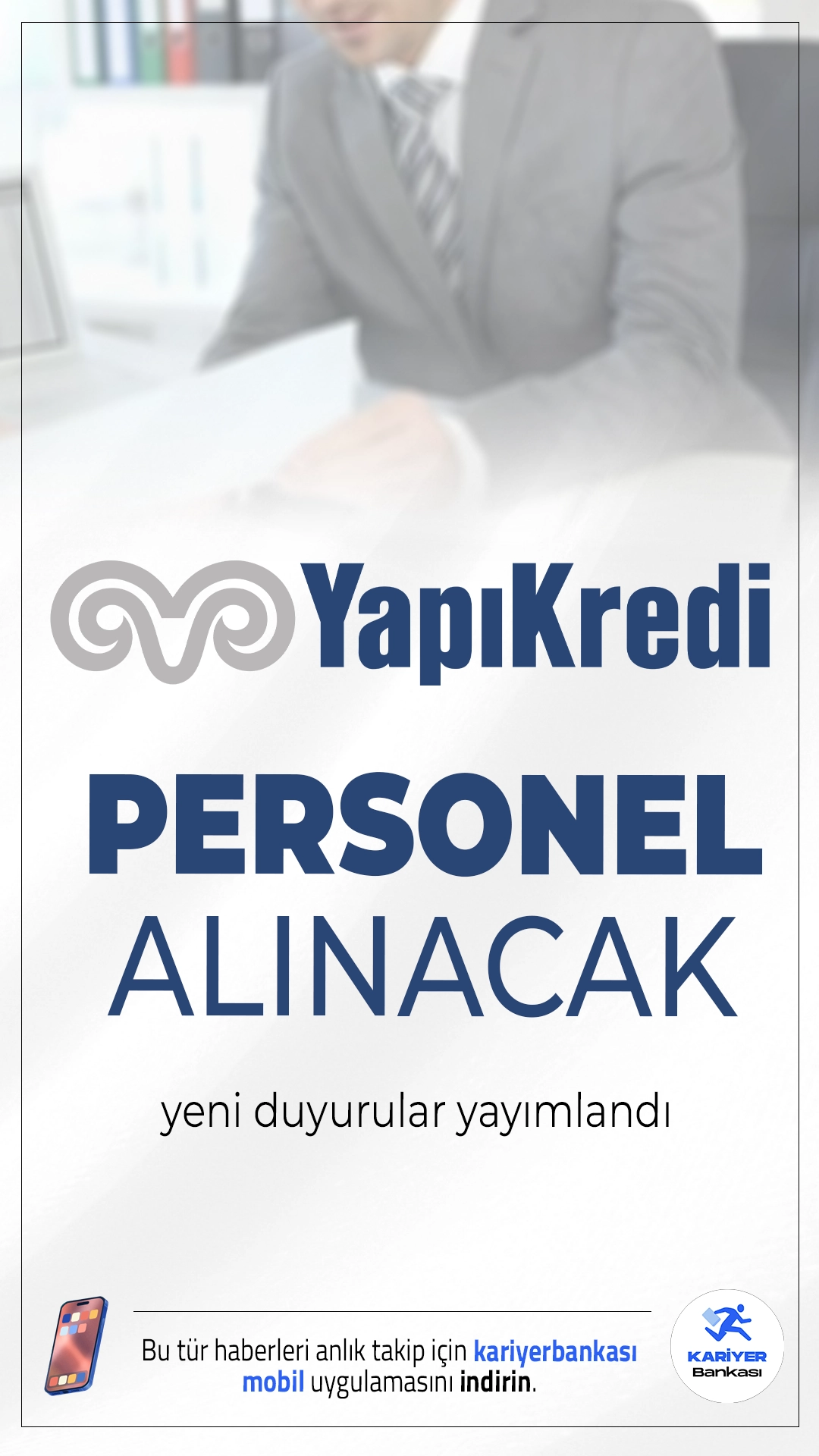 Yapı Kredi Personel Alımı Duyuruları Yayımlandı.Yapı Kredi Bankası Türkiye genelinde çok sayıda pozisyonda personel alımı yapıyor. Hem yeni mezunlara hem de deneyimli adaylara hitap eden ilanlarda çeşitli şehirlerde görev yapabilecek personeller aranıyor.