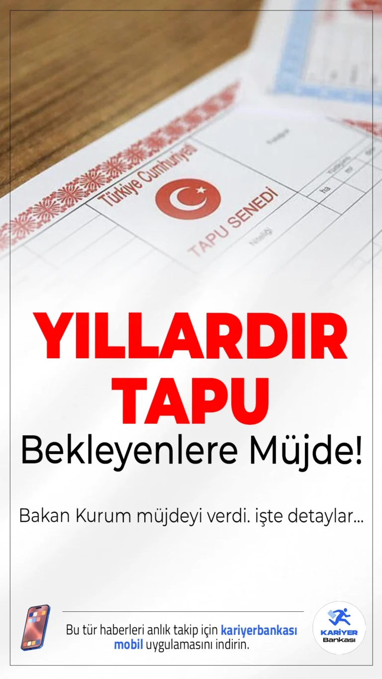 Bakan Kurum Duyurdu: Yıllardır Tapu Bekleyen Vatandaşlara Tapu Müjdesi.Tapusuz 2B arazilerle ilgili önemli bir gelişme yaşandı. Orman vasfını yitirmiş alanlarda tapu süreci hız kazanıyor, milyonlarca vatandaş için yeni bir dönem başlıyor.