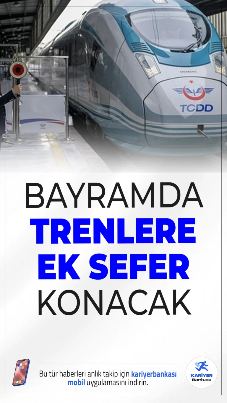 Kurban Bayramı’nda Trenlere Ek Sefer Gelecek.Bayram tatilinde artan seyahat talebine çözüm olarak tren seferlerine toplam 10 bin 866 kişilik ek kapasite eklenecek.