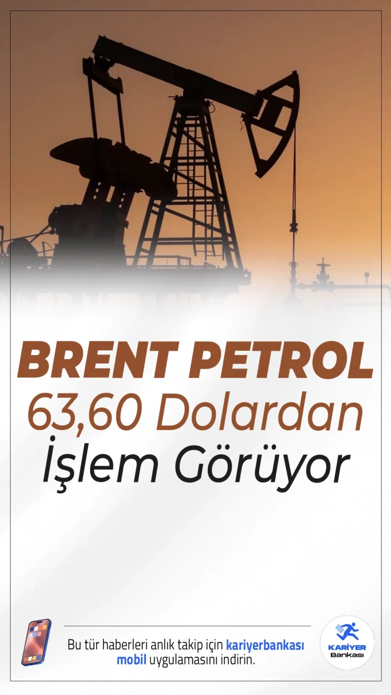 Brent Petrol 63,60 Dolardan İşlem Görüyor.Brent petrol, OPEC+ üretim hamleleri ve küresel arz fazlası endişeleriyle 63,60 dolar seviyesine geriledi.