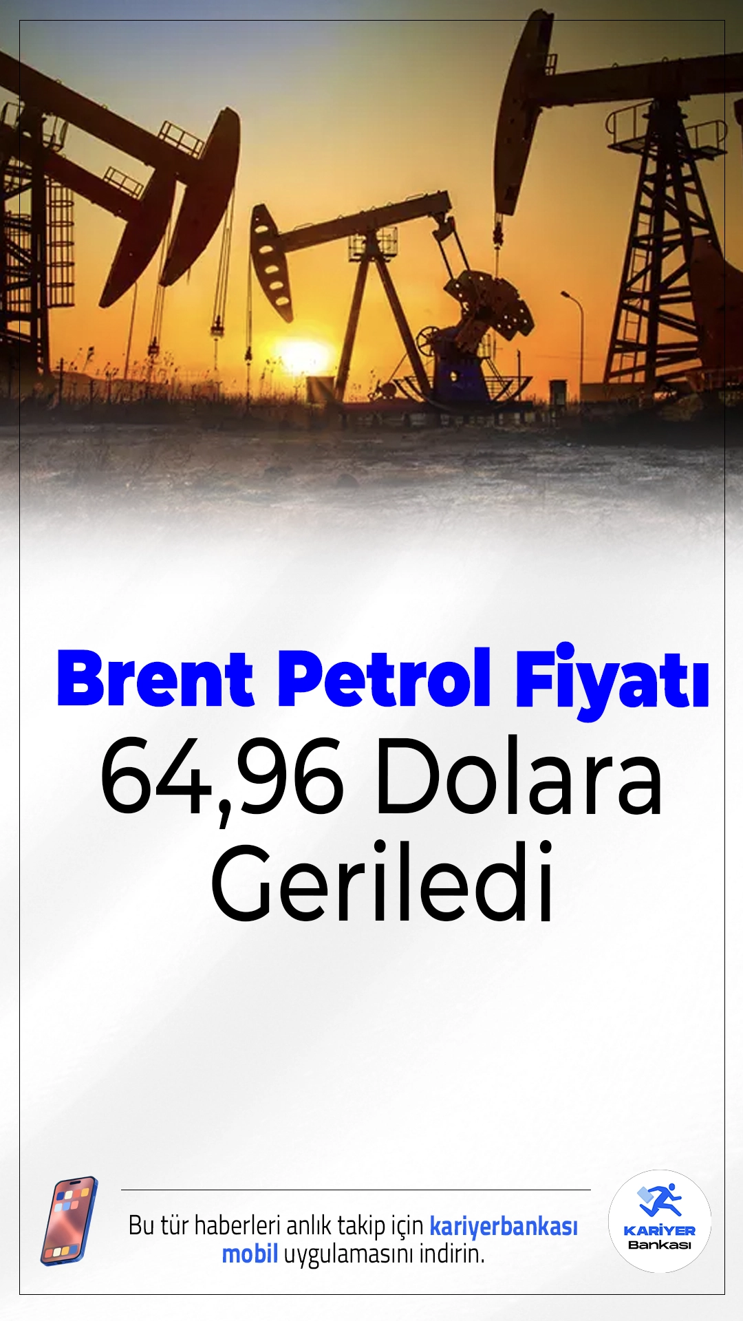 Brent Petrol Fiyatı 64,96 Dolara Geriledi.Küresel piyasalarda Brent petrolün varil fiyatı 64,96 dolardan işlem görüyor. Fiyatlardaki düşüşte, jeopolitik gelişmeler ve ekonomik görünüm etkili.