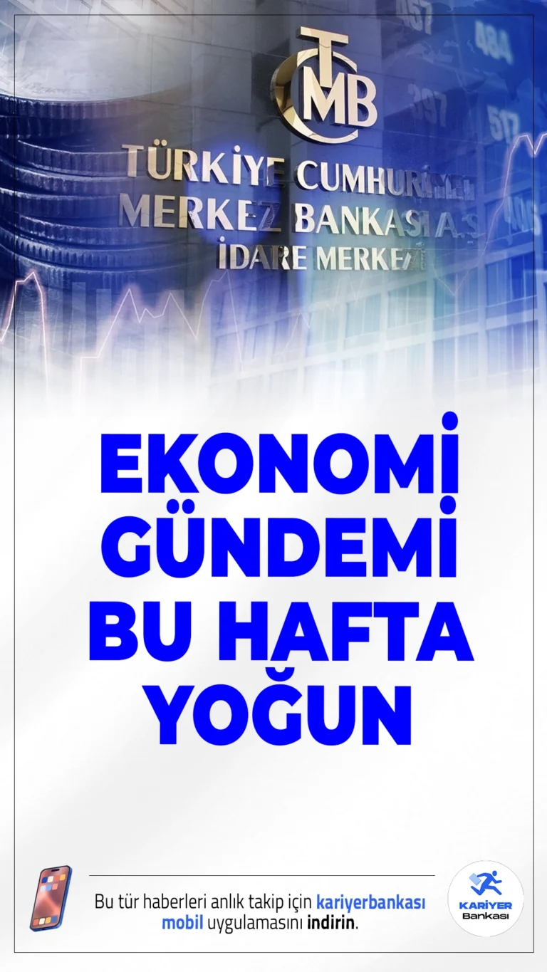 Ekonomi Gündemi Bu Hafta Çok Yoğun.Bu hafta Türkiye ekonomisinde gözler kritik verilerde olacak; işsizlikten konut satışlarına, ödemeler dengesinden bütçe verilerine kadar birçok istatistik açıklanacak.