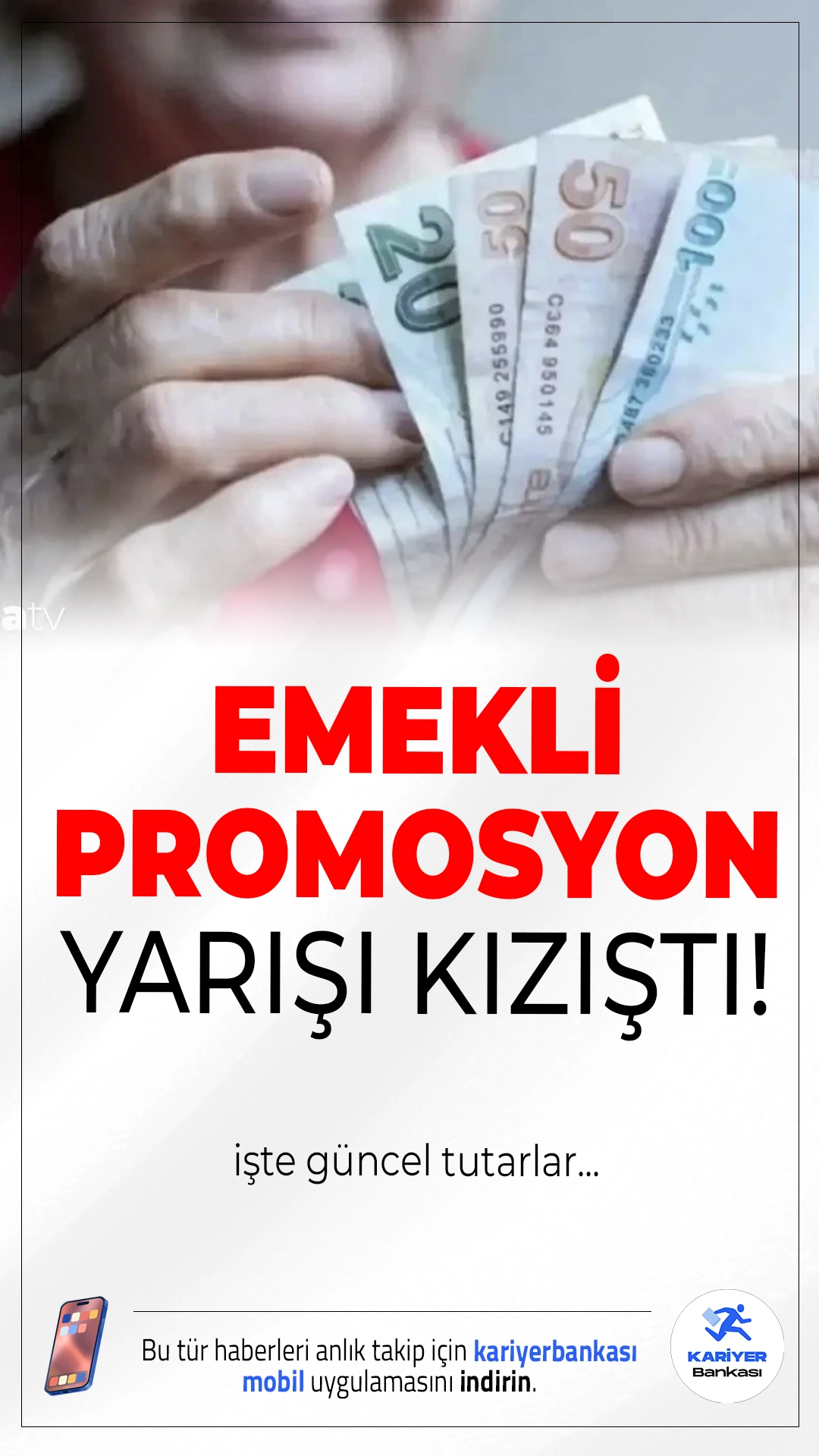 Emekliye Promosyon Yarışı Kızıştı! 27 Bin Liraya Yükseldi.Temmuz zammı yaklaşırken bankaların emekli promosyonlarında rekabet hız kazandı. Kamu ve özel bankalar, maaşını taşıyan emeklilere cazip fırsatlar sunuyor.