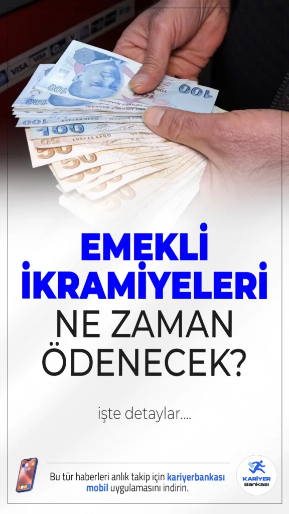 Emekli İkramiyesi Ne Zaman Ödenecek? İşte Detaylar...Kurban Bayramı öncesi emekliler için sevindirici haber geldi. 2025 yılı bayram ikramiyesi ödemeleri 2 Haziran’a kadar tamamlanacak.
