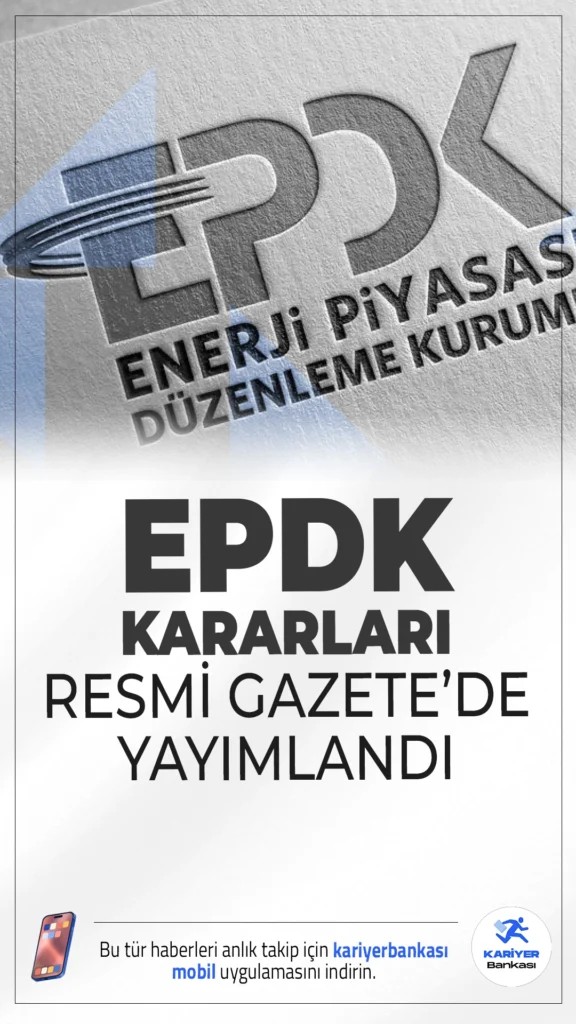 Enerji Piyasası Düzenleme Kurumu (EPDK) Kararları Resmi Gazete'de Yayımlandı.Enerji Piyasası Düzenleme Kurumu (EPDK), elektrik piyasasında verimliliği artırmak amacıyla, yük değişimlerinin ölçümü ve sapma tutarlarının hesaplanmasına yönelik yeni esasları belirledi.
