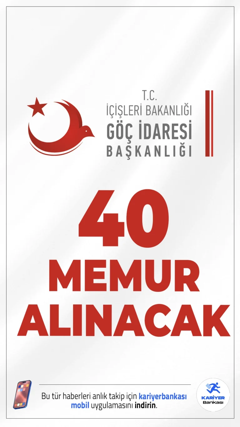 Göç İdaresi Başkanlığı 40 İl Göç Uzman Yardımcısı Alımı Yapacak.İçişleri Bakanlığına bağlı Göç İdaresi Başkanlığı, taşra teşkilatında görev yapmak üzere 40 il göç uzman yardımcısı alımı yapacak.