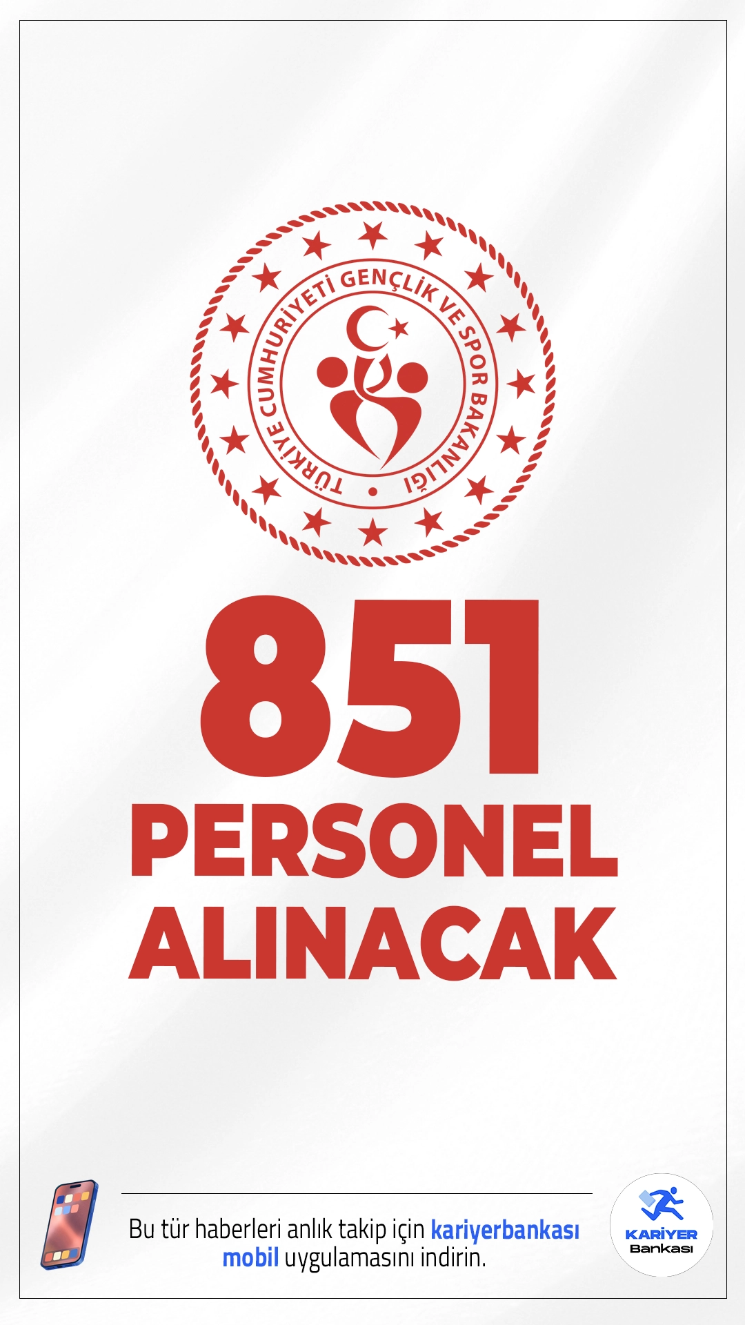 GSB 851 Personel Alımı Yapacak.Gençlik ve Spor Bakanlığı (GSB), Toplum Yararına Program (TYP) kapsamında 17 ilde toplam 851 kişilik KPSS'siz personel alımı için başvuruları başlattı. Başvurular İŞKUR üzerinden alınmakta olup, adayların belirli şartları sağlaması gerekmektedir.