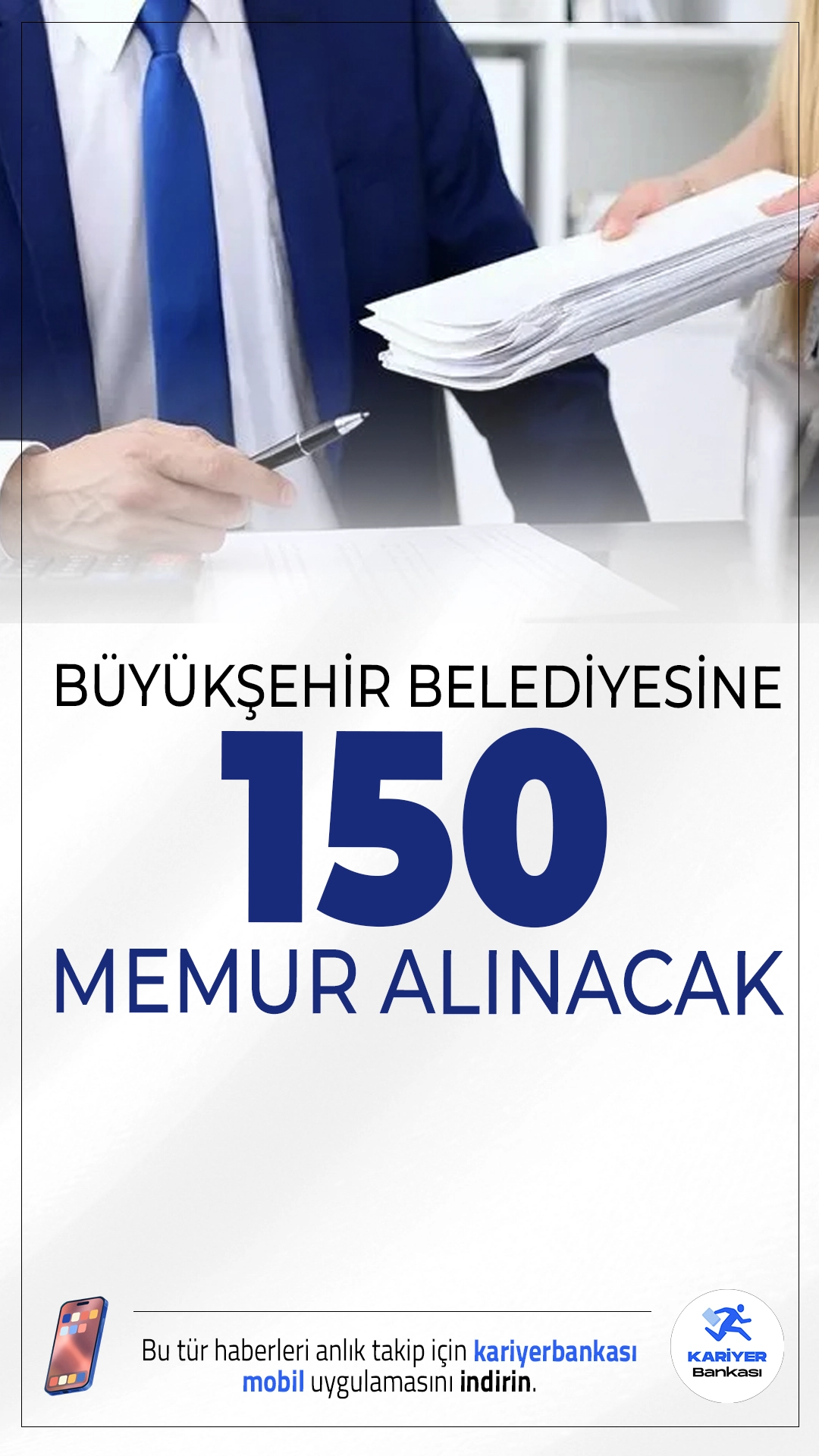 Hatay Büyükşehir Belediyesi 150 Memur Alımı Yapacak.Hatay Büyükşehir Belediyesi  150 memur alımı yapacağını duyurdu. İlgili alım duyurusuna göre, memur alımı Lise, Ön Lisans ve Lisans mezunu adaylar arasından yapılacak. Belediye bünyesinde görev alacak personeller farklı ünvanlarda istihdam edilecek. Bu kapsamda detaylı kontenjan dağılımı, başvuru tarihleri ve şartlar belli oldu.