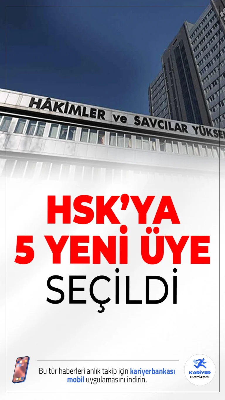 Hakimler ve Savcılar Kurulu'na 5 Yeni Üye Seçildi.TBMM Genel Kurulunda yapılan seçimle HSK üyeliğine Fuzuli Aydoğdu, Hakan Yüksel, Seyfi Han, Cengiz Aydemir ve Alişan Tiryaki getirildi.