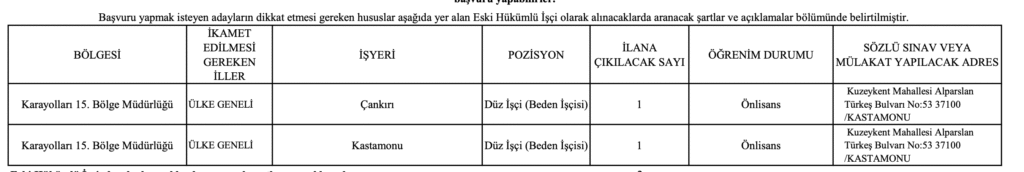 kgm eski hükümlü işçi alımı