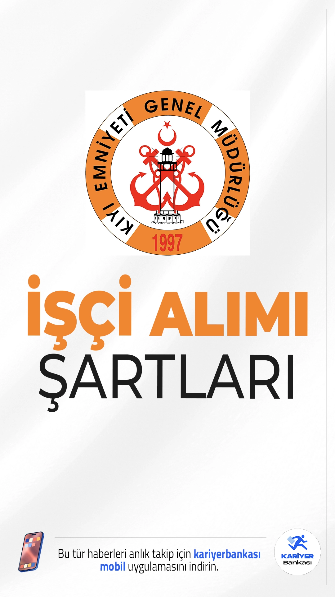 Kıyı Emniyeti Genel Müdürlüğü 21 İşçi Alımı Şartları.Kıyı Emniyeti Genel Müdürlüğü farklı pozisyonlarda daimi işçi alımı başvuruları sürüyor. Başvurular, Türkiye İş Kurumu (İŞKUR) üzerinden yapılacak olup, adaylar ilanlara İŞKUR’un resmî internet sitesinden ulaşabilecekler.Başvuru yapacak adayların belirtilen şartları sağlaması gerekmektedir.İşte şartlar ve diğer detaylar...