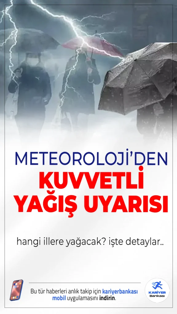 Meteoroloji'den Kuvvetli Yağış Uyarısı.Yurdun doğu ve batı kesimlerinde parçalı bulutlu hava etkili olurken, bazı bölgelerde kuvvetli sağanak bekleniyor.