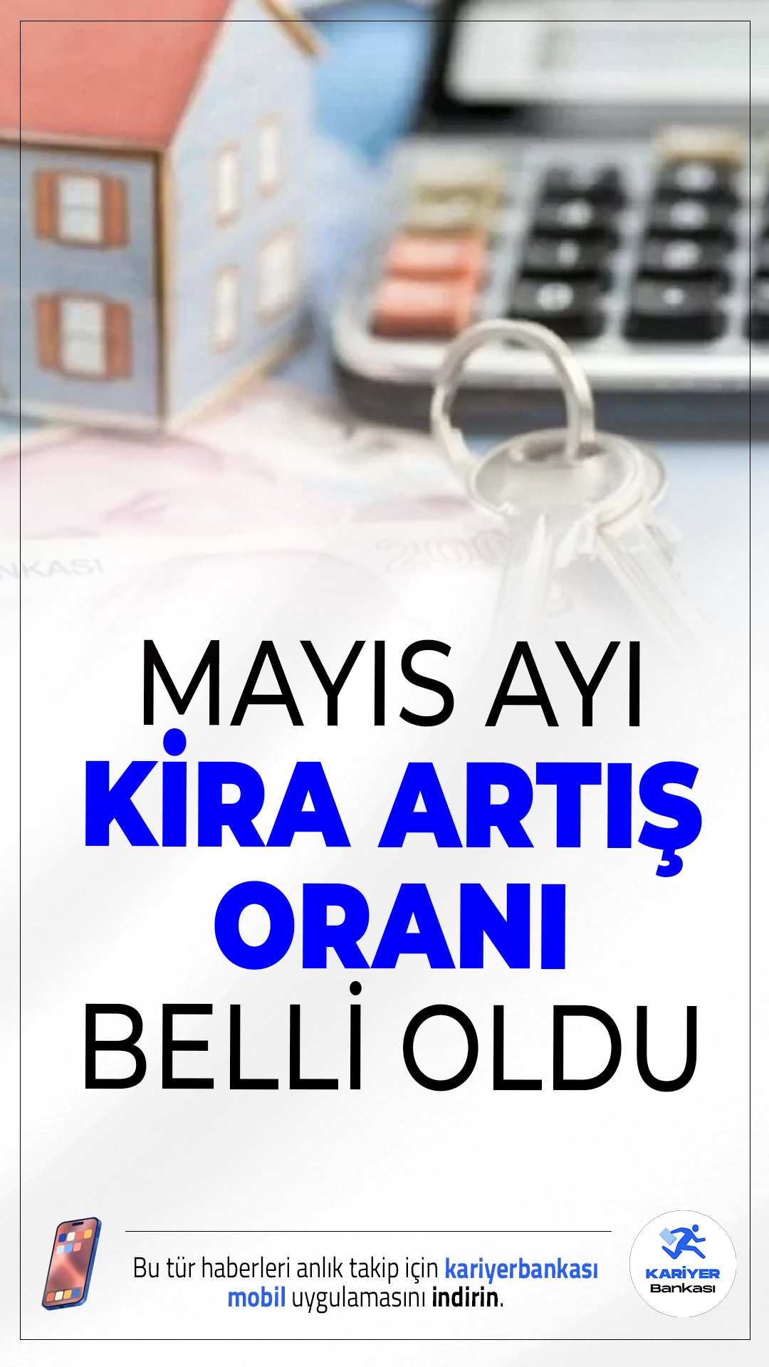 Mayıs Atı Kira Artış Oranı Belli Oldu.Nisan ayı enflasyon verileri açıklandı. Buna göre Mayıs 2025'te konut ve iş yerleri için uygulanacak kira artış oranı yüzde 48,73 olarak belirlendi.