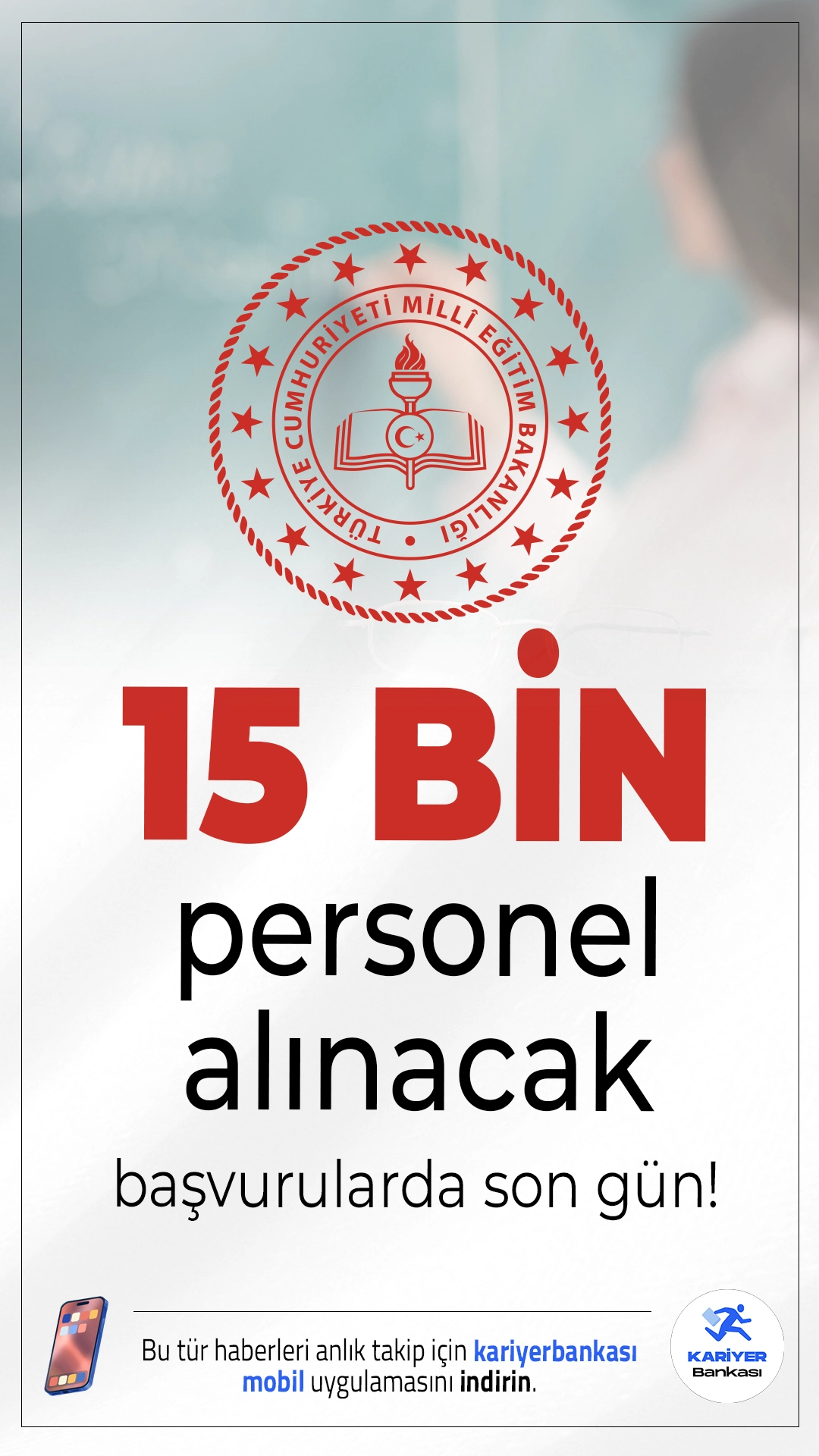 MEB 15 Bin Öğretmen Alımı Başvuruları Bugün Sona Eriyor!Milli Eğitim Bakanlığı (MEB) tarafından gerçekleştirilecek 15 bin sözleşmeli öğretmen ataması için başvurular bugün (6 Mayıs) 16.00'da sona eriyor. 21 Nisan'da başlayan başvuru süreci sona ererken, başvuru sonuçları 7 Mayıs 2025 tarihinde www.meb.gov.tr adresinden açıklanacak.