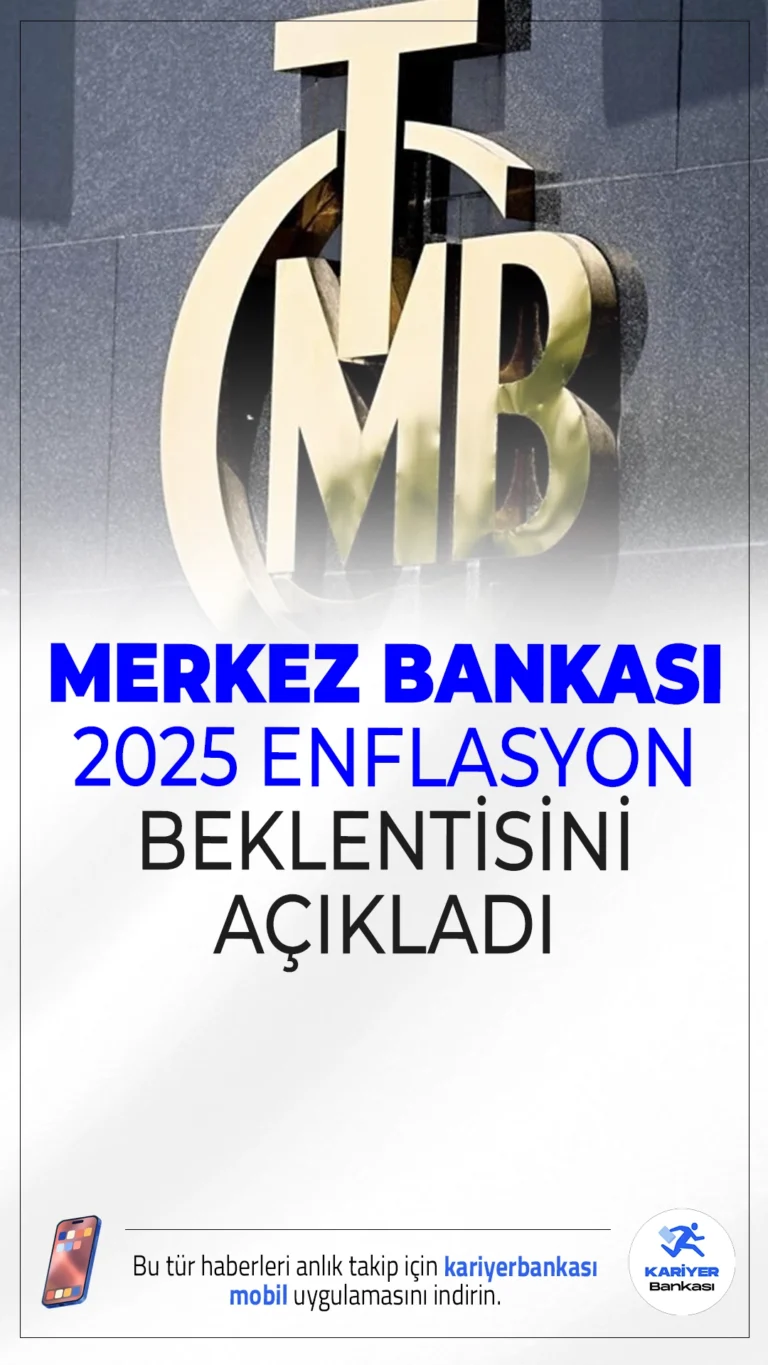 Merkez Bankası 2025 Enflasyon Beklentisini Açıkladı.Türkiye Cumhuriyet Merkez Bankası, 2025 yılı sonu enflasyon tahminini yüzde 24 seviyesinde tutarak beklentilerini değiştirmedi.