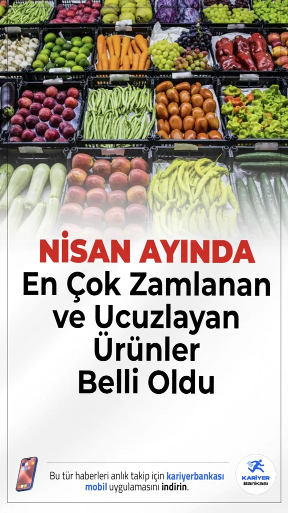 Nisan Ayında En Çok Zamlanan ve Ucuzlayan Ürünler Belli Oldu.Nisan ayında fiyatı en çok artan ürün hava yolu taşımacılığı olurken, taze sebzelerde dikkat çeken bir ucuzlama yaşandı.