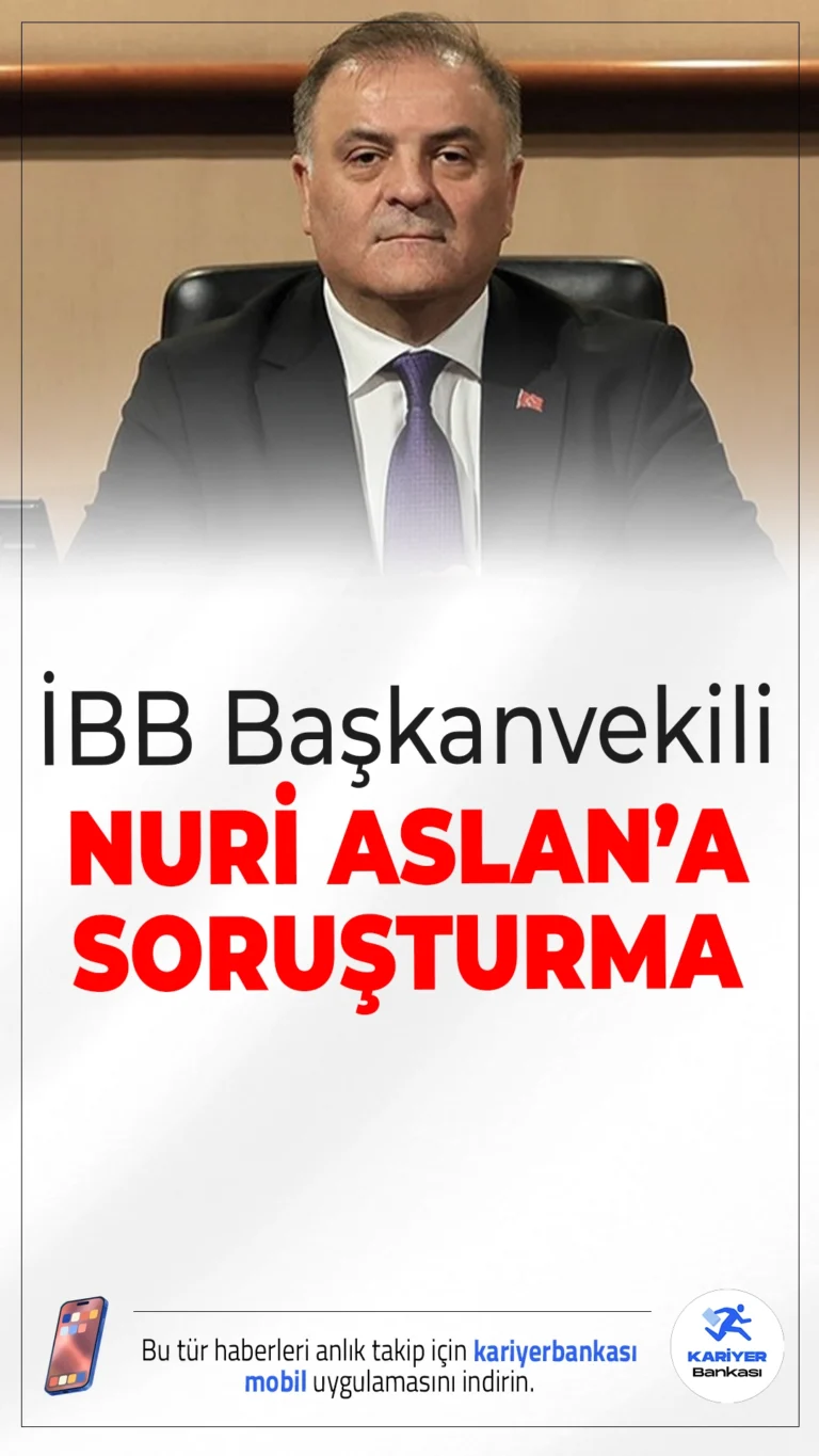 İBB Başkanvekili Nuri Aslan’a Soruşturma.İstanbul Büyükşehir Belediye Başkanvekili Nuri Aslan hakkında, adliyede güvenlik görevlileriyle yaşanan tartışma sonrasında "Görevi yaptırmamak için direnme" suçlamasıyla soruşturma başlatıldı.