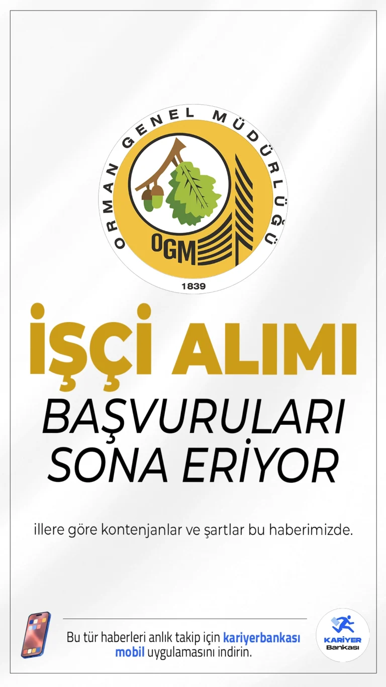 OGM 69 İşçi Alımı Başvurularında Son Saatler.Orman Genel Müdürlüğü (OGM) taşra teşkilatlarında görevlendirilmek üzere geçici ve daimi olmak üzere işçi alımı yapıyor.Başvurular İŞKUR üzerinden bugün(20 Mayıs) sona erecek.Başvuru yapacak adayların belirtilen şartları taşıması gerekmektedir.
