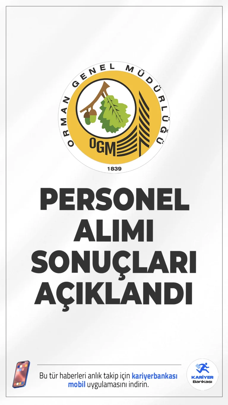 OGM 255 Personel Alımı Sonuçları Açıklandı.Tarım ve Orman Bakanlığı Orman Genel Müdürlüğü sayfasından yayımlanan duyurularda, 150 Mühendis alımı ve 105 personel alımı sonuçlarının açıklandığı aktarıldı.