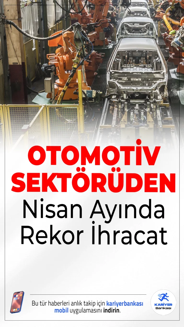 Otomotiv Sektöründen Nisan Ayında Rekor İhracat: 3,1 Milyar Doları Aştı.Türkiye otomotiv endüstrisi, nisan ayında 3 milyar 146 milyon dolarlık ihracatla rekor kırdı. Bu rakam, geçen yılın aynı dönemine göre %15’lik bir artışı ifade ediyor.