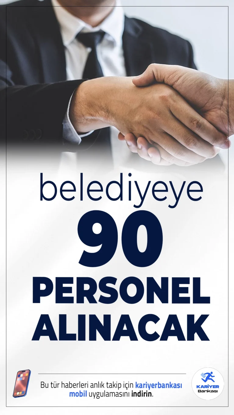 Pursaklar Belediyesi 90 Personel Alımı Yapacak.Pursaklar Belediyesi Personel A.Ş., temizlik ve yük taşıma alanlarında görevlendirilmek üzere toplamda 90 geçici personel alımı gerçekleştireceğini duyurdu. Alımlar, Beden İşçisi (Temizlik) ve Şoför (Yük Taşıma) pozisyonlarında yapılacak olup, başvuru yapacak adayların en az 1 yıl deneyimli olması gerekiyor.