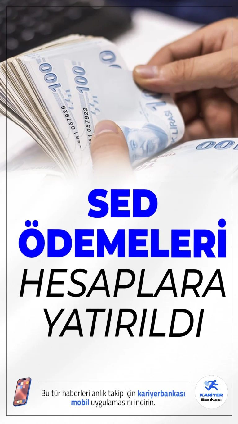 SED Ödemeleri Mayıs Ayında Hesaplara Yatırıldı.İhtiyaç sahibi ailelerin çocuklarını desteklemek amacıyla yapılan Sosyal ve Ekonomik Destek (SED) ödemeleri, Mayıs ayında toplam 1 milyar 227 milyon TL olarak hak sahiplerinin hesaplarına yatırıldı.