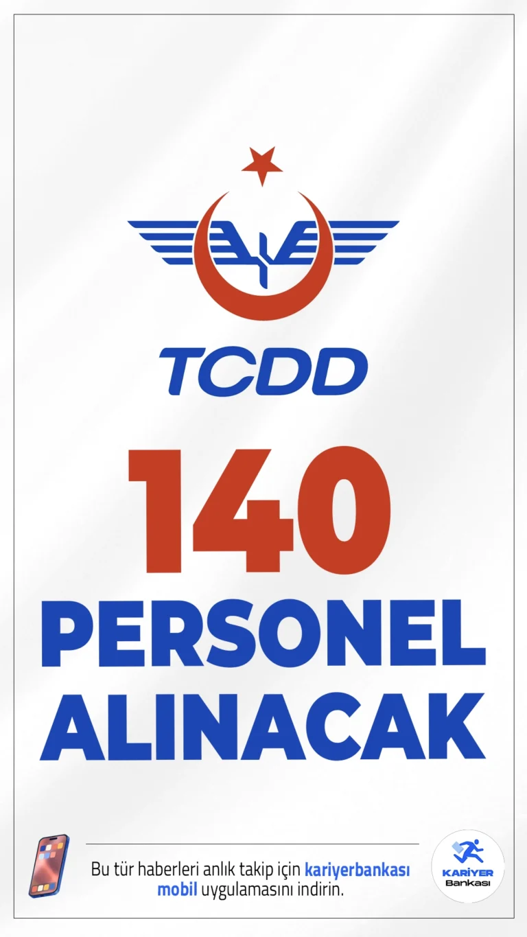 TCDD 140 Personel Alımı Yapacak.TCDD Taşımacılık A.Ş., artan ihtiyaçlar doğrultusunda İŞKUR iş birliğiyle Eskişehir'de 140 kişilik tren makinisti kursu açıyor. Adaylar, 18 Ağustos 2025 - 5 Nisan 2026 tarihleri arasında Eskişehir Demiryolu Eğitim ve Sınav Merkezi Müdürlüğü'nde düzenlenecek eğitime katılabilecek. Kursa katılanlara günlük ücret desteği sağlanacak ve eğitim tamamen ücretsiz olacak.