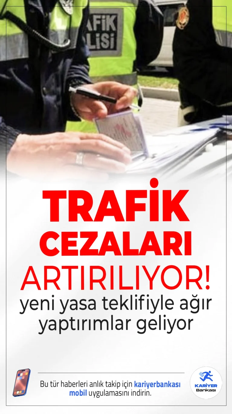 Trafik Cezaları Artırılıyor: Yeni Yasa Teklifiyle Ağır Yaptırımlar Geliyor.Trafik kurallarını ihlal eden sürücülere yönelik cezalar ciddi şekilde artırılıyor. Yeni düzenlemeyle sürücülere uygulanacak idari para cezaları katlanırken, bazı ihlallerde ehliyete 5 yıl el konulacak.