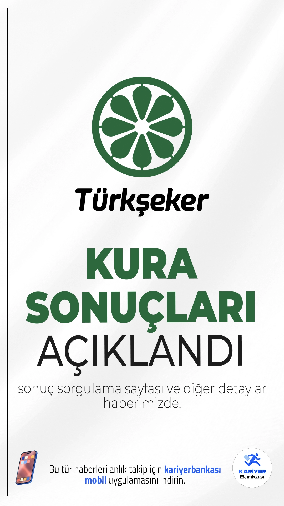 Türkşeker 1685 İşçi Alımı Kura Sonuçları Belli Oldu!16-18 Nisan 2025 tarihlerinde başvurusu yapılan 1685 sürekli işçi alımı kapsamında kura çekimi sonuçları açıklandı.