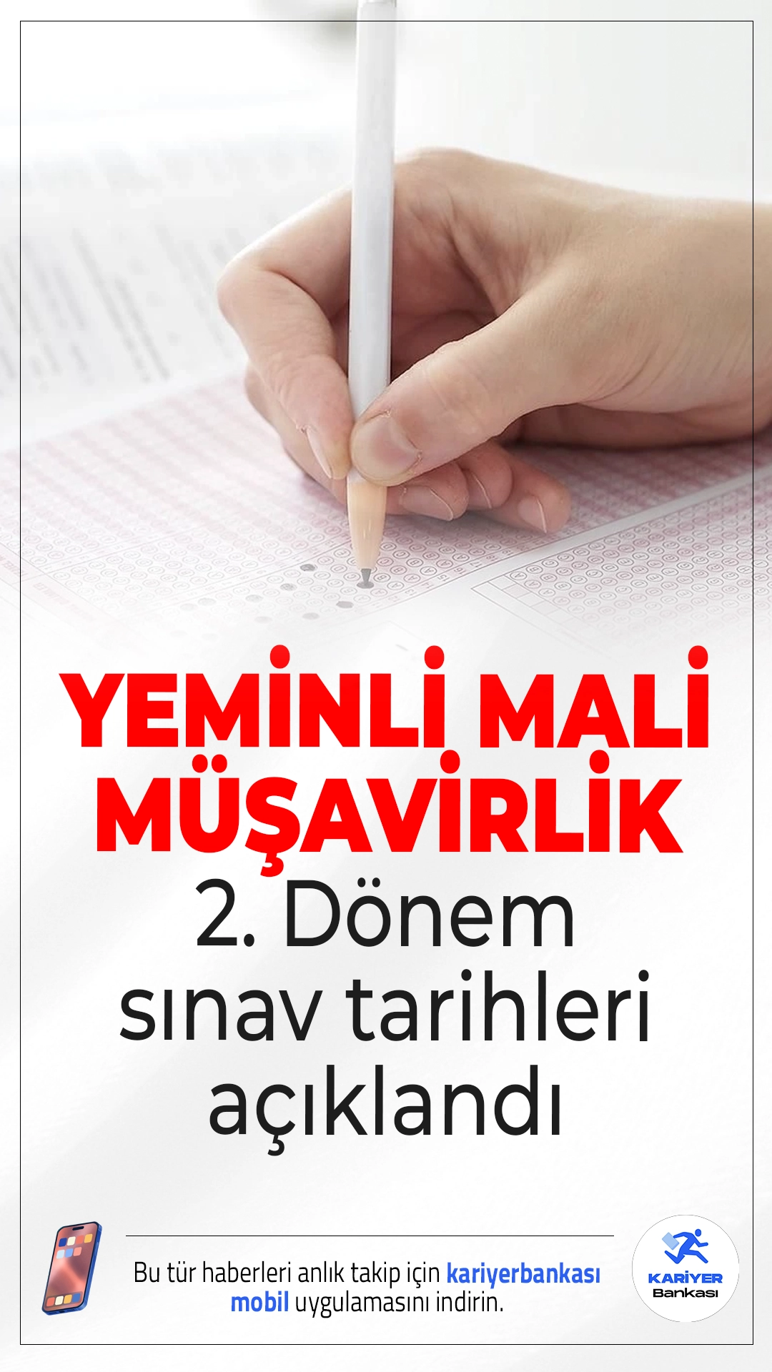 Yeminli Mali Müşavirlik 2. Dönem Sınav Tarihleri Açıklandı.Yeminli mali müşavirlik sınavlarının ikinci dönemi 6-15 Eylül 2025 tarihleri arasında Ankara’da yapılacak. Başvuru tarihlerini kaçırmamak için detaylara göz atın.