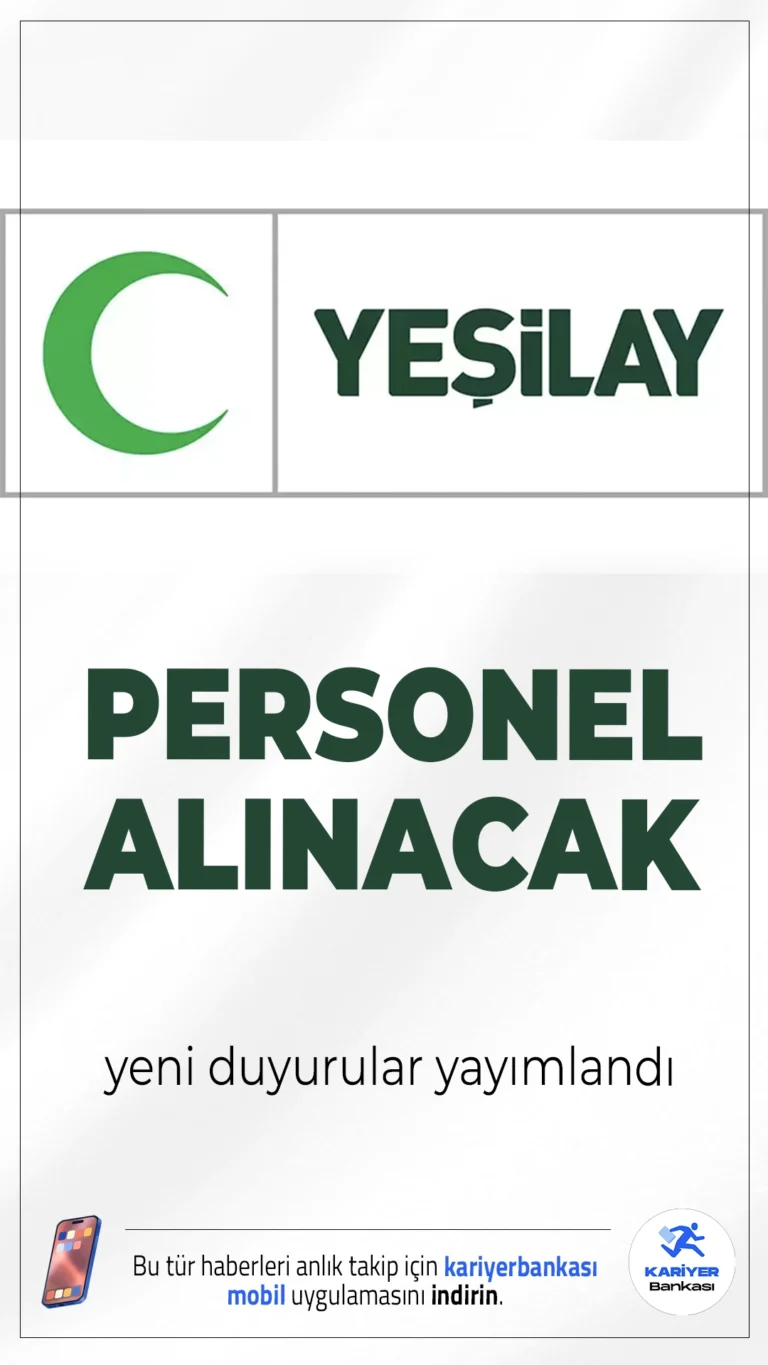 Yeşilay Mayıs Ayı Personel Alımı Duyuruları Yayımlandı.Yeşilay, Mayıs 2025 dönemi için farklı illerde istihdam edilmek üzere çeşitli kadrolarda yeni personel alımları gerçekleştireceğini duyurdu. Kariyerine bu alanda yön vermek isteyen adaylar için büyük bir fırsat sunan bu ilanlar kapsamında hem mavi yaka hem de beyaz yaka pozisyonlarda alımlar yapılacak.