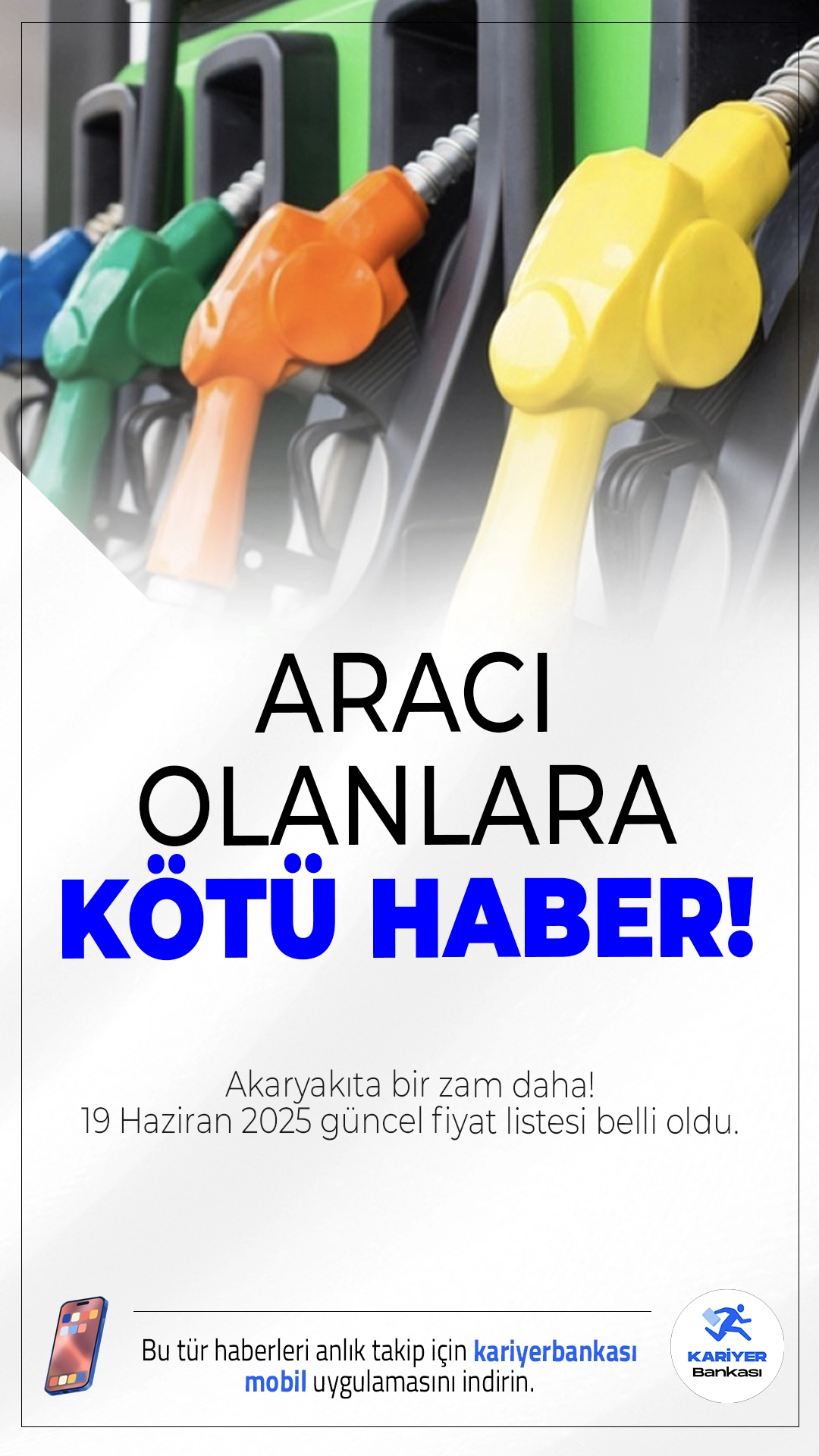 Akaryakıta Bir Zam Daha! 19 Haziran 2025 Güncel Fiyat Listesi Belli Oldu.Brent petrol ve döviz kurundaki hareketlilikle birlikte, 19 Haziran itibarıyla benzine 1,55 TL, motorine ise 1,88 TL zam geldi.