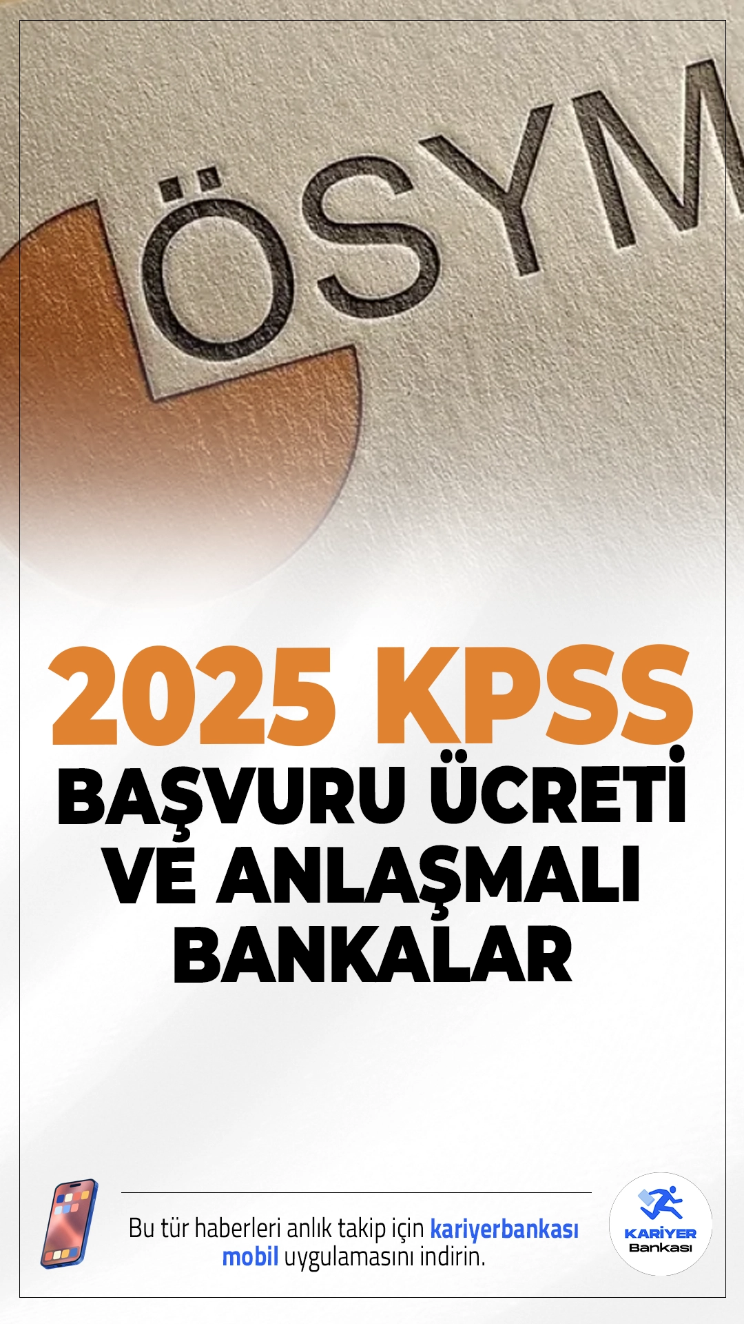 2025 KPSS Başvuru Ücreti ve Anlaşmalı Bankalar.2025 yılı KPSS lisans düzeyi sınav başvuruları başladı. Bu yılki başvuru ücretleri ve ödeme yapılabilecek bankalar açıklandı. Adaylar sınav ücretlerini anlaşmalı bankalar ya da ÖSYM'nin online ödeme sistemi üzerinden yatırabilecek.