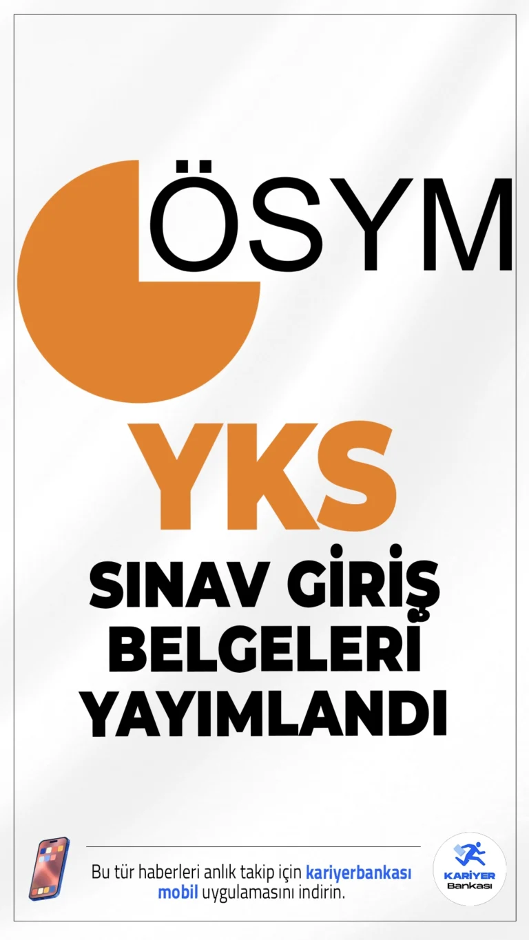 2025 YKS Sınav Giriş Belgeleri Yayımlandı. ÖSYM sayfasından yayımlanan duyuruda, 21 Haziran 2025 tarihinde uygulanacak 2025-YKS 1. Oturum Temel Yeterlilik Testi (TYT), 22 Haziran 2025 tarihinde uygulanacak 2025-YKS 2. Oturum Alan Yeterlilik Testleri (AYT) ile 2025-YKS 3. Oturum Yabancı Dil Testi (YDT) adaylarının sınava girecekleri bina/salonlara atanma işlemlerinin tamamlandığı aktarıldı.