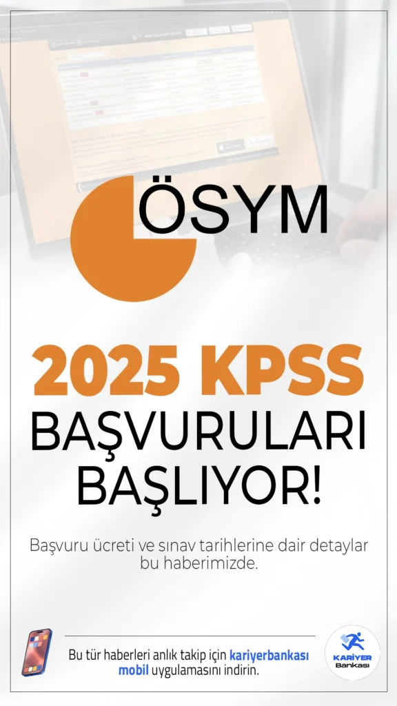 2025 KPSS Başvuruları Başlıyor: İşte Tarihler ve Sınav Ücretine Dair Detaylar.Memur adaylarının merakla beklediği KPSS başvuruları 26 Haziran itibarıyla başlıyor. Adaylar başvurularını 10 Temmuz’a kadar yapabilecek.