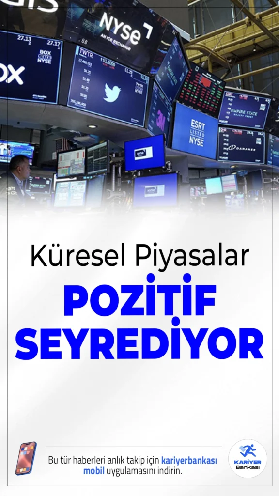 Küresel Piyasalarda Pozitif Seyir Hakim.Küresel piyasalarda risk iştahı yeniden canlanıyor; ABD-Çin ticaret anlaşması ve Orta Doğu’daki gerilimin azalması yatırımcı güvenini artırıyor.
