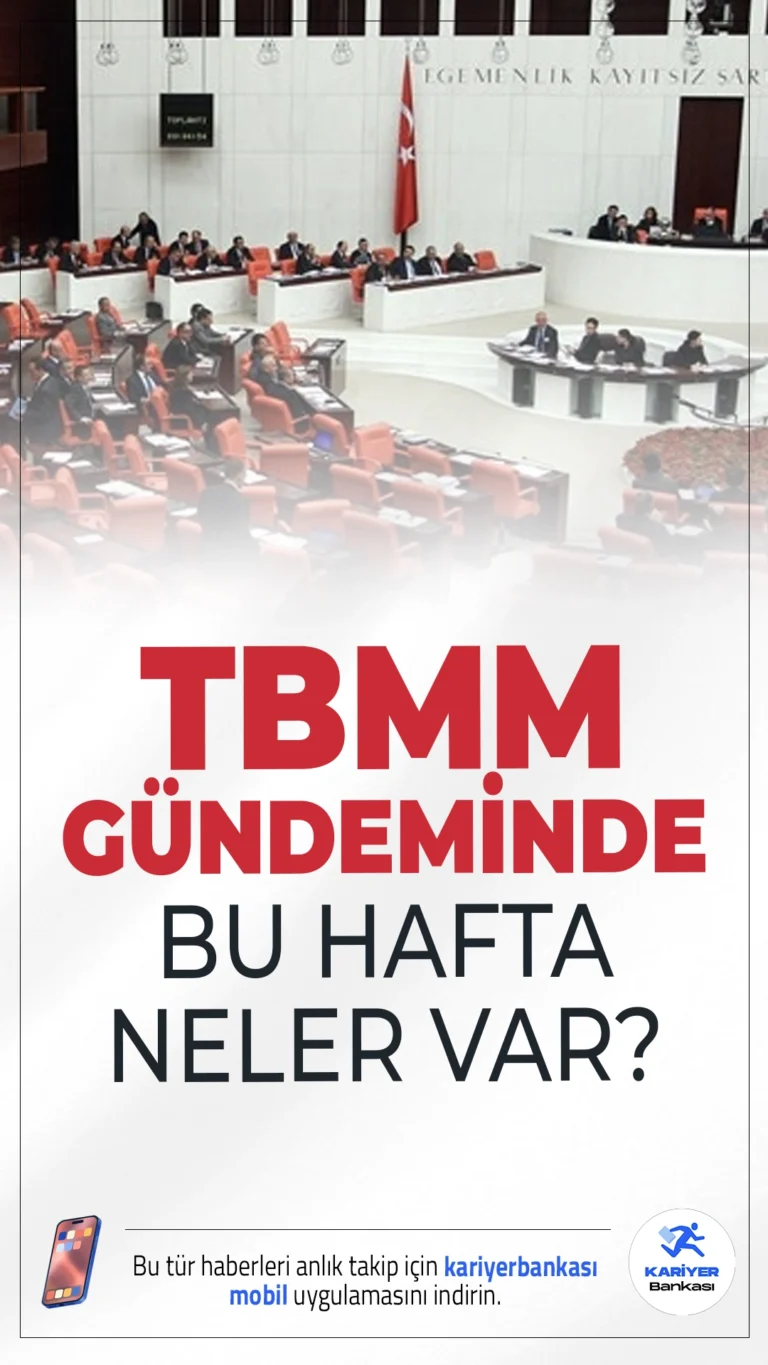 TBMM'de Bu Hafta Yoğun Gündem.TBMM Genel Kurulu, 28. Dönem İkinci Devre Başkanlık Divanı’nı seçecek ve önemli yasa tekliflerini görüşmek üzere 11 Haziran’da toplanacak.