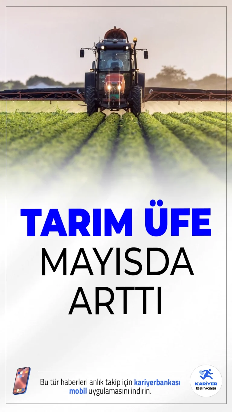 Tarım ÜFE Mayıs Ayında Yükseldi.Tarım ÜFE, mayısta aylık bazda sınırlı artış gösterirken, yıllık bazda yüzde 28,96 yükseldi. En çok artış tropikal meyvelerde yaşandı.