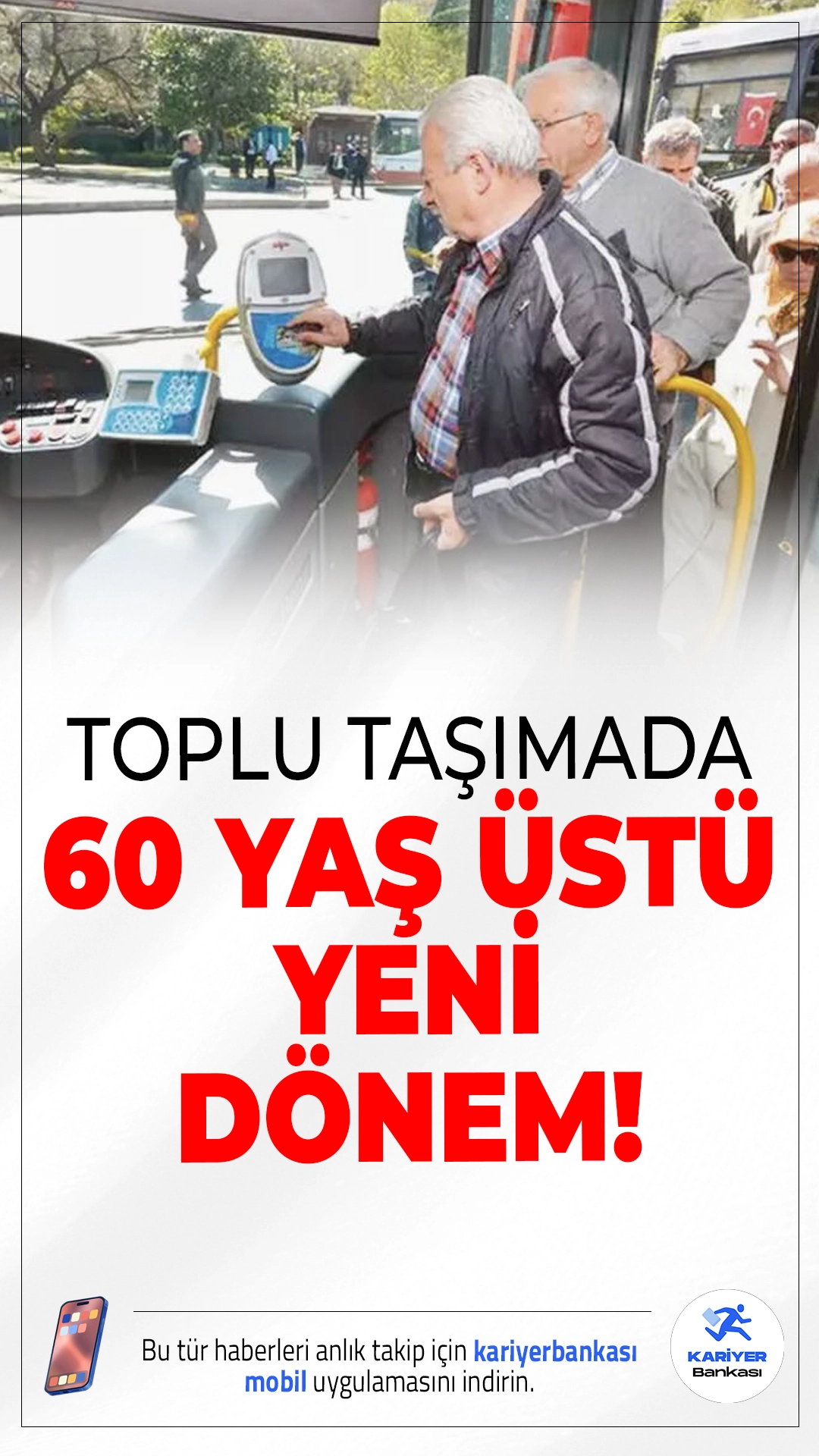 Ankara’da 60 Yaş Üstü Toplu Taşımada Yeni Dönem Başlıyor.10 Temmuz itibarıyla Ankara’da 60 yaş üzeri vatandaşlar, EGO otobüsleriyle birlikte metro ve diğer raylı sistemlerde belirli saatlerde ücretsiz seyahat edebilecek!