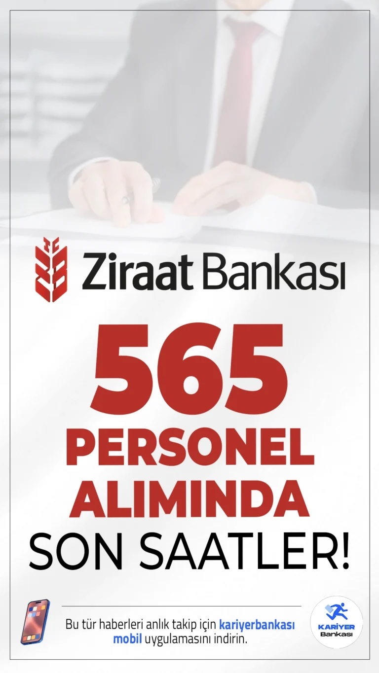 Ziraat Bankası 565 Personel Alımı Sona Eriyor.Ziraat ve Ziraat Katılım Bankası personel alımı için başvuru işlemlerinde sona gelindi. İlgili alım duyurularına göre Servis Görevlisi, Uzman Yardımcısı ve Müfettiş Yardımcısı ünvanlarında memur alımları gerçekleştirilecek.Başvurular bugün (13 Haziran) sona eriyor.Başvuru yapacak adayların genel ve özel şartları taşıması gerekmektedir.