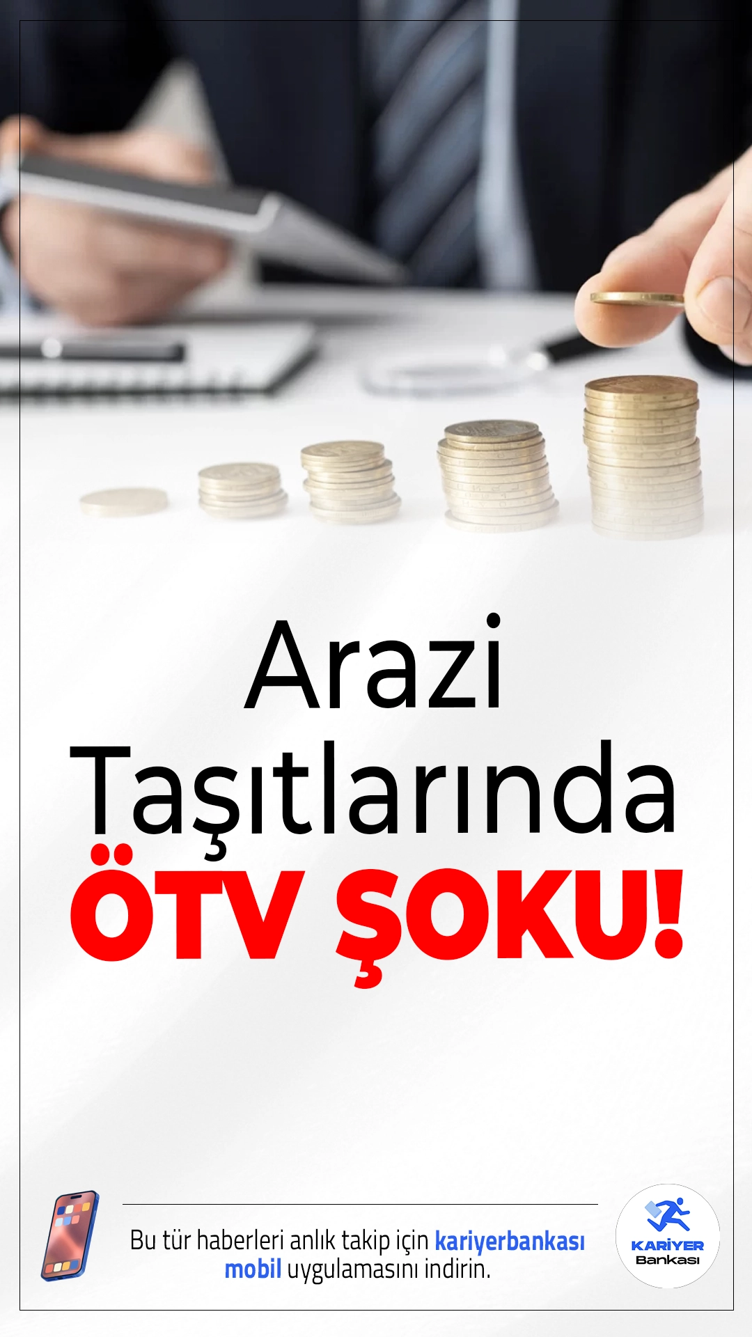 Arazi Taşıtlarında ÖTV Şoku!Arazi taşıtlarına yönelik ÖTV oranı yüzde 4’ten yüzde 50’ye çıkarılıyor. Yeni düzenlemenin yıllık bütçeye 14 milyar lira ek gelir getirmesi bekleniyor.