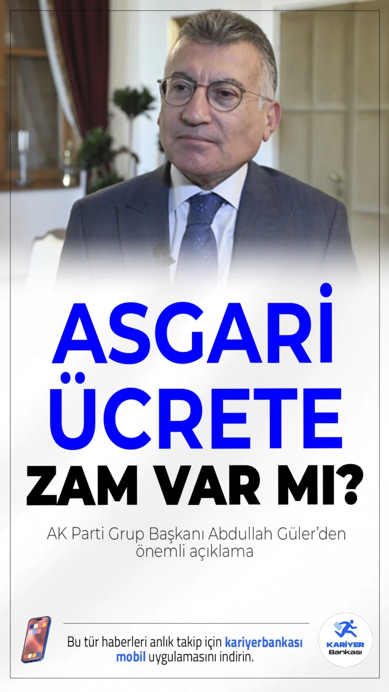 Temmuz'da Asgari Ücrete Zam Olacak mı? AK Partili Güler'den Önemli Açıklama.Asgari ücrete Temmuz ayında ara zam yapılıp yapılmayacağı merak edilirken, AK Parti Grup Başkanı Abdullah Güler, değerlendirme sürecinin Temmuz başında başlayacağını ve zam ihtimalinin göz ardı edilmediğini belirtti.