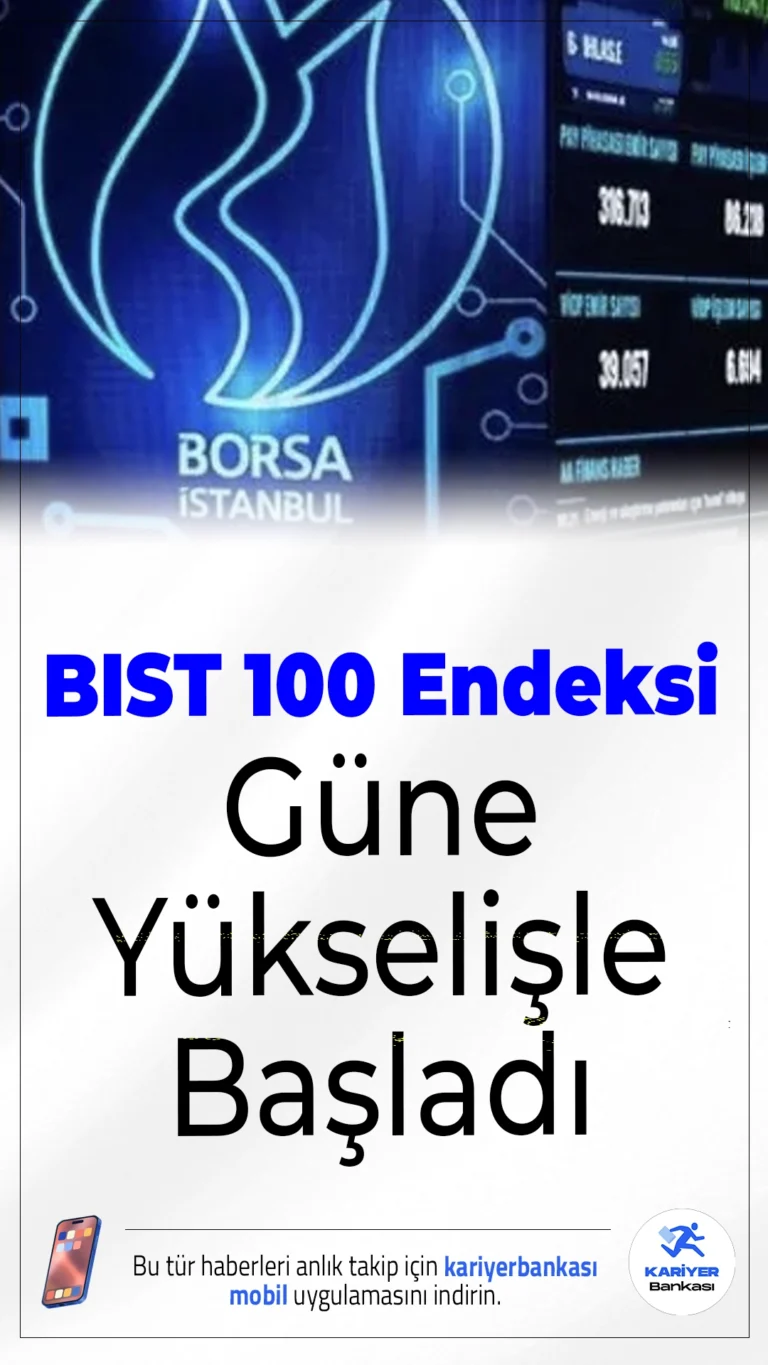 BIST 100 Endeksi Güne Yükselişle Başladı.Borsa İstanbul'da BIST 100 endeksi, güne yüzde 3,04'lük sert yükselişle 9.419,14 puandan başladı. Ulaştırma ve bankacılık hisseleri dikkat çekti.