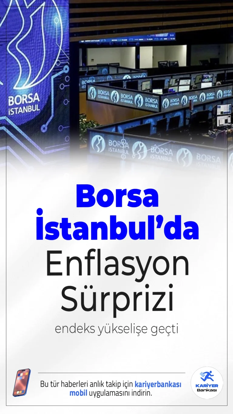 Borsa İstanbul’da Enflasyon Sürprizi: Endeks Yükselişe Geçti.Mayıs ayı enflasyon verisinin beklentilerin altında gelmesi, Borsa İstanbul’da alımları hızlandırdı. BIST 100 endeksi güne yükselişle başlarken, bankacılık hisselerinde dikkat çeken artış yaşandı.