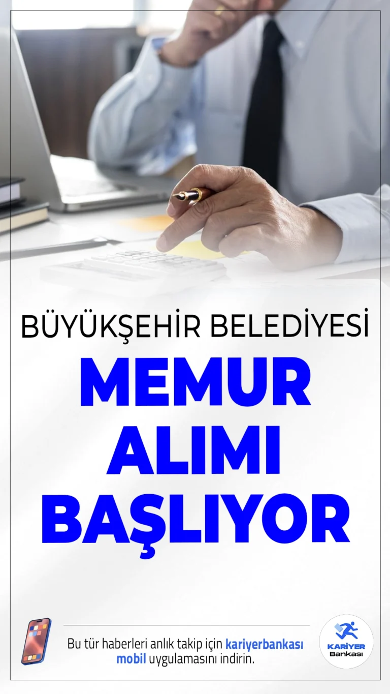 Bursa Büyükşehir Belediyesi 50 Memur Alımı Yapacak! Başvurular Başlıyor.Bursa Büyükşehir Belediyesi memur alımı başvuruları yarın (23 Haziran)başlıyor. İlgili alım duyurunda, Bursa Büyükşehir Belediyesine KPSS en az 60 puanla zabıta memuru alımı yapılacağı aktarıldı.Başvuru yapacak adayların genel ve özel şartları sağlaması gerekmektedir. İşte şartlar...