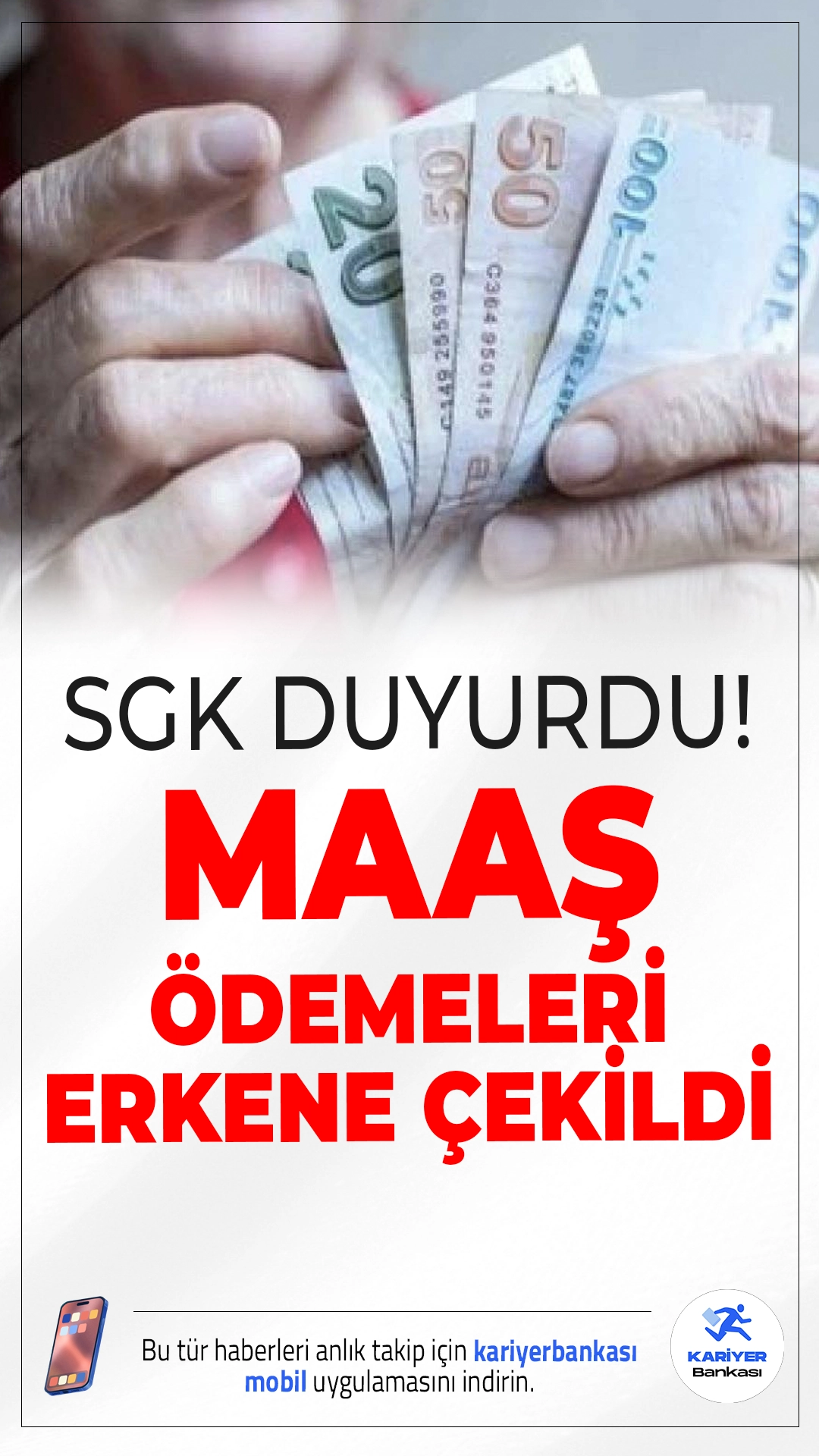 SGK'dan Emeklilere Müjde: Emekli Sandığı Maaşları Erken Yatırılacak.Haziran 2025 dönemine ait Emekli Sandığı maaş ödemeleri, 5 Haziran yerine 4 Haziran'da hesaplara aktarılacak.