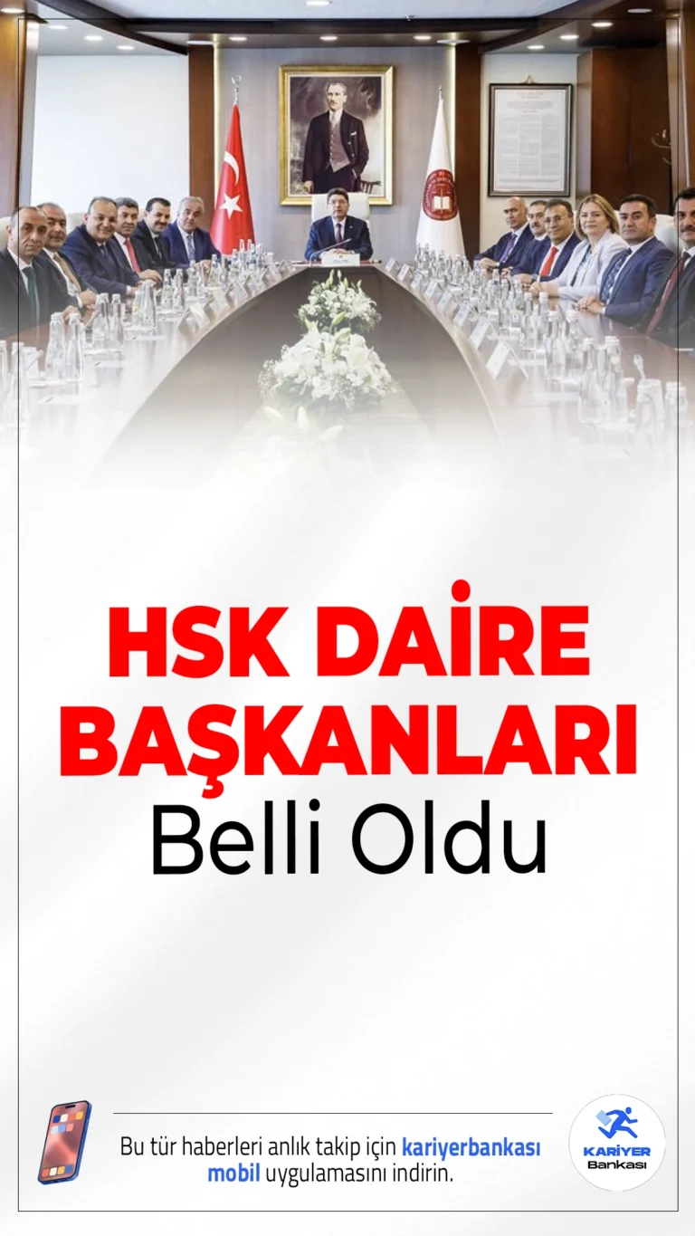 HSK'da Yeni Dönem: Daire Başkanlıklarına Aydoğdu ve Kuloğlu Seçildi.Adalet Bakanı Yılmaz Tunç, Hâkimler ve Savcılar Kurulu'nda (HSK) önemli görev değişikliklerini duyurdu. Yeni daire başkanları belli oldu.