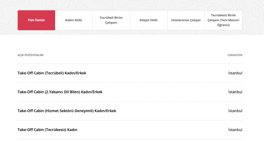 THY Kabin Memuru Alımı 