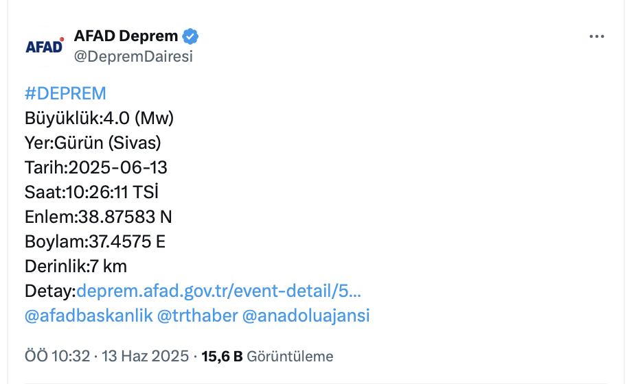 sivas deprem